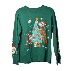 Disney World Parks Mickey and Minnie Mouse Holiday Long Sleeve T-Shirt S Unisex